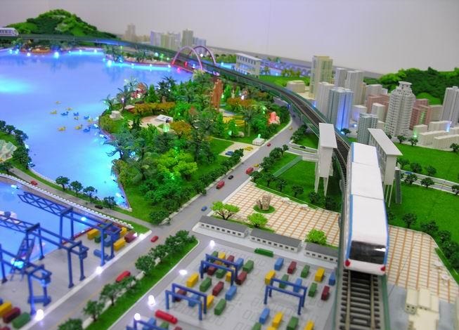 京山市港口沙盘